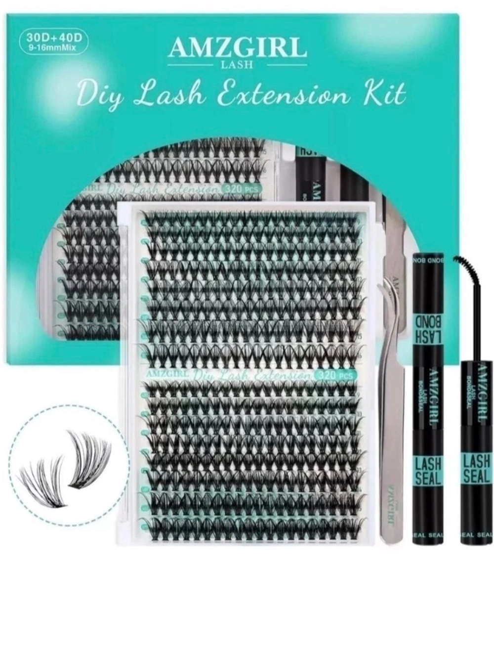 AMZGIRl DIY lash extensions kit - individual lash clusters